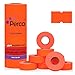 Perco 1 Line Fluorescent Red Labels - 1 Sleeve, 8,000 Blank Pricing Labels for Perco 1 Line Price and Date Guns - Bonus Ink Roll
