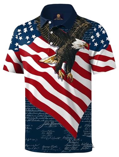 Men's Golf Polo Shirts Moisture Wicking Athletic Polos Dry Fit Performance Shirt (S-XXL)