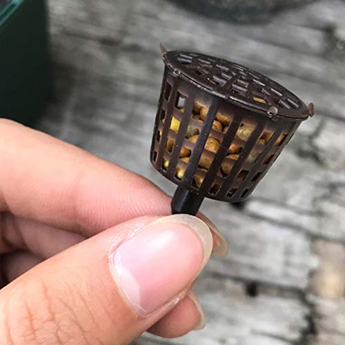 Happyyami 100Pcs Fertilizer Baskets Plastic Portable- Fertilizer Orchid Basket Fertilizer Mesh Basket with Lid Bonsai Fertilizer Box