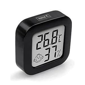 Digitale thermo-hygrometer met groot lcd-scherm, thermometer, hygrometer voor binnen, met hoge nauwkeurigheid, temperatuur en luchtvochtigheid, meetinstrument met achtergrondverlichting