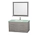 Centra 42" Vanity, Green Top, Sink, 36" Mirror