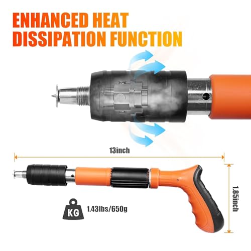 Image of Shopera Manual Mini Steel Nail Gun 5 Gears Power Adjustable Wall Nail Guns for Ceiling Manual Steel Nails Gun Tool with 100 Nails (Nail Gun Set)