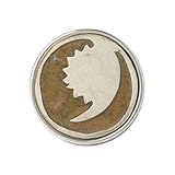  Noosa Chunk 037 Moon Symbol gold plated brass