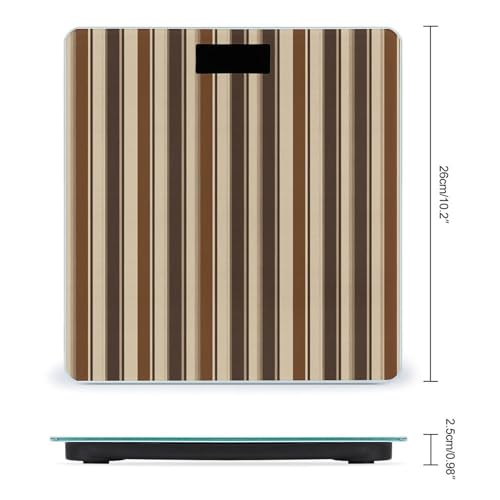 Báscula digital de baño Brown Stripe con alta precisión y pantalla LCD miniatura 2