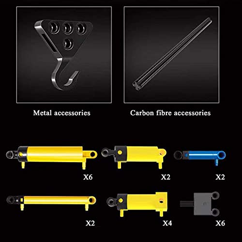 WANCHENG Technik Große Kran LKW Bausatz, 8238 Teile Technic Fernbedienung Pneumatik Kran Truck Modell, mit 11 Motoren… – Bild 3