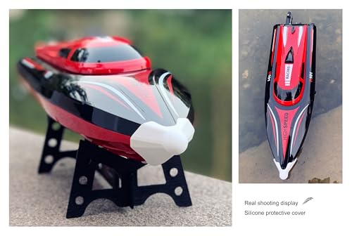 SOWOFA 17.1" Remote Control Racing Boat Watercraft High Speed 30KM/H Huge Large Motor Servo Speedboat with Automatically for 14y+ Beginners Adults H101 - Image 2