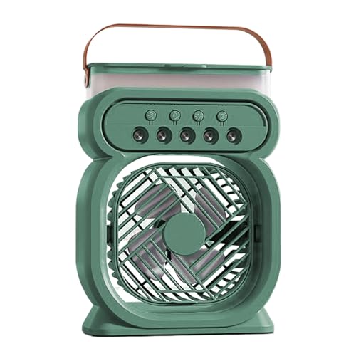 Ventilador de nebulización portátil, ventilador de brincas | Desk Mading Fan Portable Mister | USB Humidificador de enfriador de aire tranquilo recargable con 3 velocidades, dispositivos geniales para