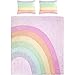 Kids Rule 3 Piece Rainbow Quilt Set, Full, Multicolor