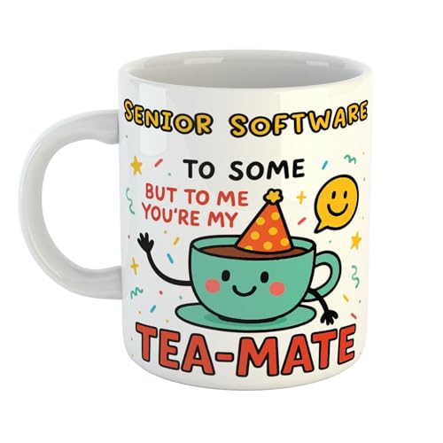 Just The Shirt Senior Software Engineer to Some But to Me Tea-Mate Funny Ceramic Mug Gift for Work Colleagues, Retirement, Birthdays, or Office Humour