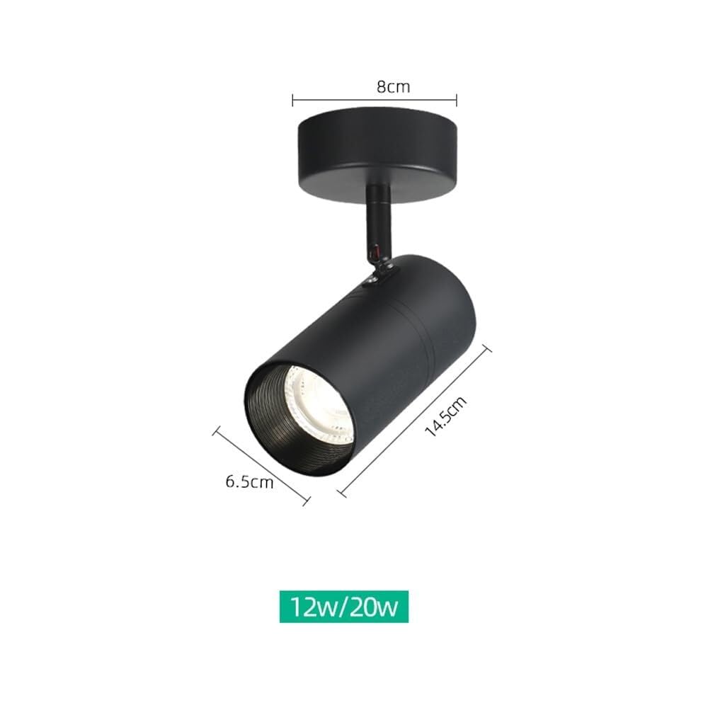 XBTGS Faretto, lampada da soffitto moderna ad angolo regolabile, lampada da parete per corridoio, scale o ingresso interno, faretto da soffitto piccolo per una sola casa, lampada, luce calda 3000 K-20