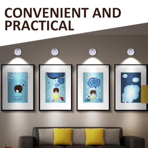 Foco LED Recargable USB Blanco con Control Remoto Lámparas ABS de Interior Pack de 2 3