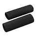 Black Buffed Foam Grips – Small NPVC Foam Handle Covers for Fitness, Home, Lawn and Garden, Bikes，Motorcycles Applications(Pack of 2)