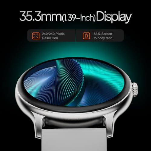 Fire-Boltt Phoenix Round Smart Watch 1.38″ HD Display with Bluetooth Calling, SpO2 & Heart Rate Monitor, 120+ Sports Modes, IP67 Waterproof, Fitness Tracker Smartwatch for Men & Women - Grey