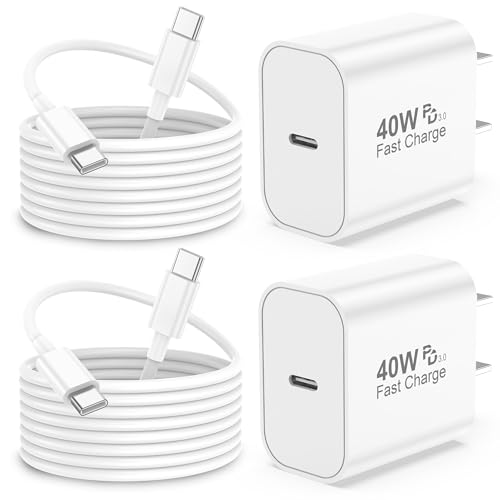iPhone 17 Pro Max Charger Fast Charging 40W USB C Super Fast Charger Block with 6ft Type C Charging Cable Cord for iPhone 17 Pro Max/17 Pro/Air/17/16/16 Pro/16 Pro Max/Plus/15/15 Pro/15 ProMax/S25