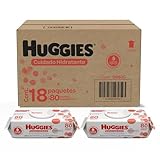 Huggies Cuidado Hidratante, Toallitas Húmedas para Bebé, Caja con 1,440 Piezas (18 paquetes de 80 toallitas c/u)