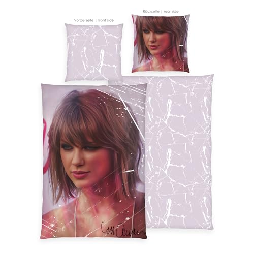 Parure de lit Swiftie réversible housse couette 140x200 coton ado