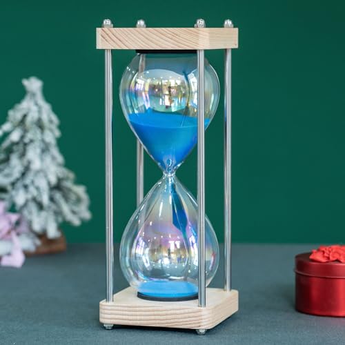 Clessidra Timer 60 minuti, clessidra decorativa, per casa, scrivania, cucina, ristorante, decorazione per ufficio, decorazione di nozze (blu)