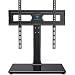PERLESMITH Universal TV Stand Table Top TV Base for 32 to 55 inch LCD LED OLED 4K Plasma Flat Screen TVs - Height Adjustable TV Mount Stand with Tempered Glass Base, VESA 400x400mm, Holds up to 88lbs