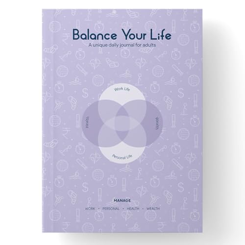 Image of Balance Your Life - 2026 Daily Journal and Planner for Adults | Work-Life Balance | Wellness & Habit Tracker | Boost Productivity | Mental Wellbeing | Undated Pages | 4-Month Program (Lavender Bloom)