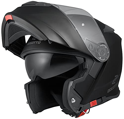 Bogotto V271 Motorrad Klapphelm, schwarz, XS