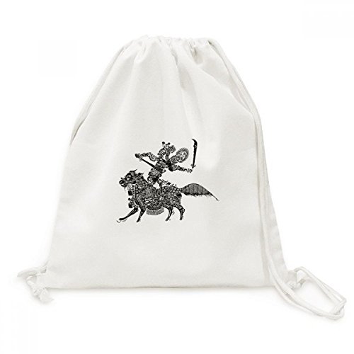 Sac à dos cordon opéra chinois toile sac voyage traditionnel femme