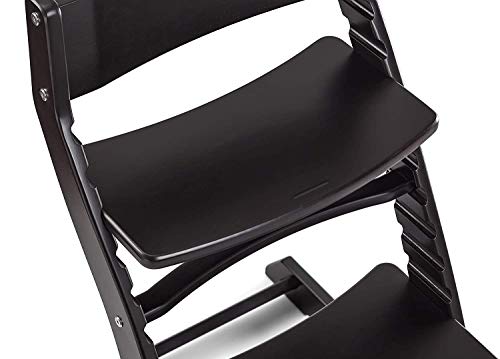 Fornel Heartwood Black Adjustable Wooden High Chair Baby Highchair Solution For Babies And Toddlers Dining Highchair #TOP2