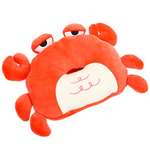 Unomor Cartoon Crab Tissue Box Cover Cute Car Napkin Organizer Multi Functional Hanging Tissue Dispenser for Home and Car Stylish Paper Storage for Adults