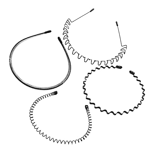 CALLARON 4Piezas Conjunto Para Hombre Diademas Simples De Metal Deportivo Para Ejercicio