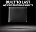 Stealth Mode Leather Bifold Wallet for Men With ID Window and RFID Blocking (Carbon Fiber)