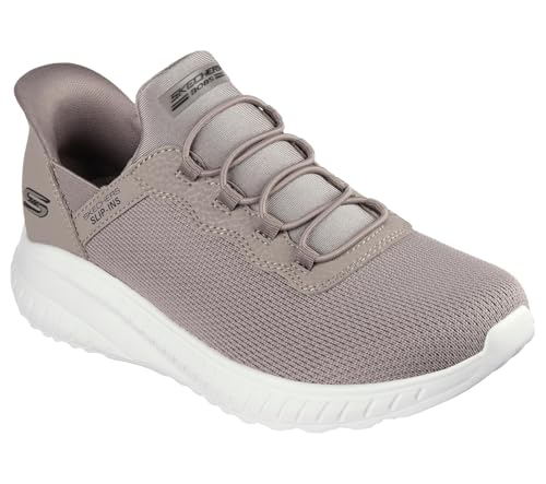 Skechers Donna Scarpe da Ginnastica Hands-Free Slip-Ins Bobs Squad Chaos Daily Inspiration, Taupe Knit, 37.5 EU