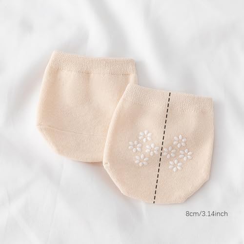 6pairs Toe Topper Socks Liner Half Cover Socks Toe Grip Socks Hidden Toe Topper Liner Socks Seamless Half Socks Front Foot Socks3