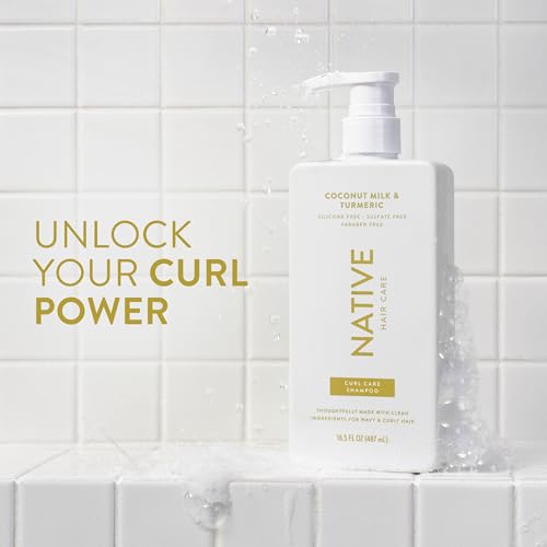 Image of Native Coconut & Turmeric Shampoo and Conditioner Contain Naturally Derived Ingredients | All Hair Types, Color & Treated, Fine to Dry Damaged, Sulfate & Dye Free, 8.25 Fl Oz (Pack of 12)