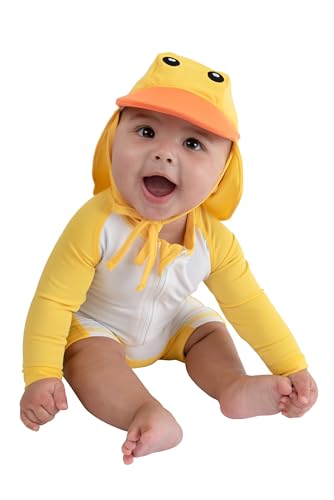 image for Cuddle Club UPF 50+ Long-Sleeve Baby Swimsuit, Sun Protection Sunsuit 