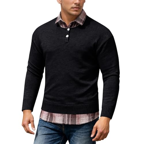 Polo en tricot cachemire pour homme au style vintage élégant