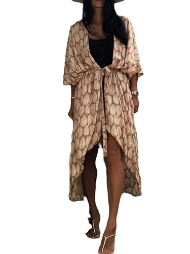 Image of Kaftan Dresses for Women Plus Size Summer Beach Dress with Print and Swim Cover Ups