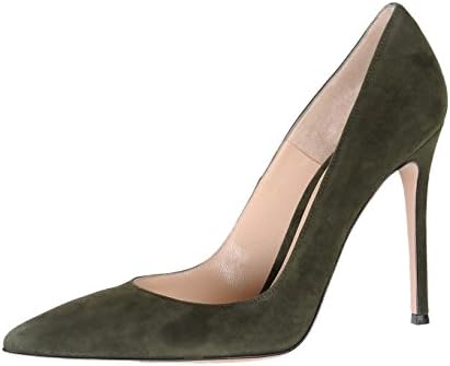 olive green pump heels