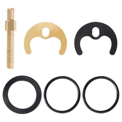 Lyeteung M8 Kit de Fijación de Grifo Monobloque, Fijación Grifo un Solo Orificio, para Cocina Baño Lavadero, Dorado