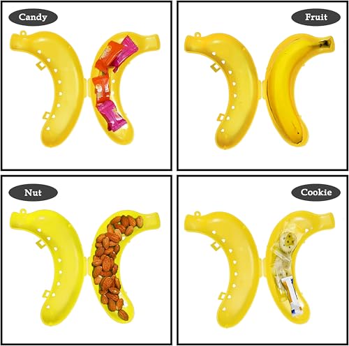 Image of VGRASSP Pack of 2 Banana Storage Case For Kids - Banana Box For School And Outdoor - Color As Per Stock