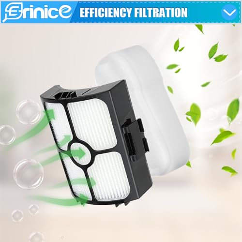 Image of 8 Pack HZ4002 Brush Roller Filter Replacement Part for Shark PowerDetect Ultra-Light Upright HZ4000 HZ4002 HZ4001 Vacuum, 1 Brushroll 2 Filters 4 Foam Filters 1 Cleaning Brush