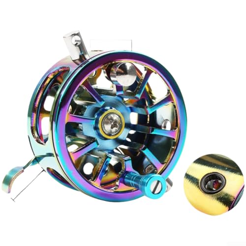 Carrete de pesca de metal de 60mm y 70mm con brazo giratorio 360 3