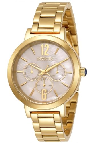 Invicta Women's Angel Quartz Watch with Stainless Steel Strap, Gold, 16 (Model: 31084)