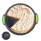 MonoSora Molde redondo de silicona de 25,4 cm, antiadherente y de fácil liberación para hornear tartas de queso, pasteles, mousse, color verde