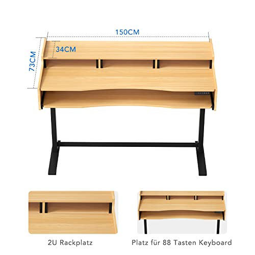 FLEXISPOT ESD1 Scrivania Regolabile in Altezza Scrivania Elettrica Scrivania Motorizzata Scrivania Altezza Regolabile Standing Desk Supporto per tastiera da Scrivania