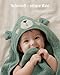 Blissful Diary Musselin Baby kapuzenhandtuch Baby, 2er-Pack,Weiche und Saugfähige Baby Handtuch Kapuze, Baumwolle Baby Badetuch Unisex, Babygeschenk, Baby-Basics, 81x81cm, Bär & Lamm