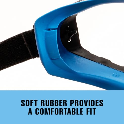 SolidWork Safety Goggles Anti-Fog Clear Lens with Adjustable Elastic Headband. Protective Eyewear for Men & Women (Blue) 417EdIeEvdL. SL500 - SolidWork Safety Goggles Anti-Fog Clear Lens with Adjustable Elastic Headband. Protective Eyewear for Men & Women (Blue)