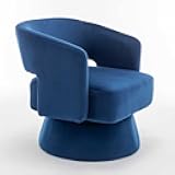 Welaso Modern Swivel Accent Chair, 360° Rotating Armchair, Velvet Upholstery, 28.7