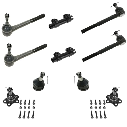 TRQ Front Steering & Suspension Kit Ball Joint Tie Rod Tie Rod Adjusting Sleeve Compatible with Chevrolet GMC