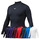 [ミズノ] ハイネック 長袖 野球 ルーズフィット 抗菌防臭 防汚 ユニセックス 12JAAP11 吸汗速乾 UVカット 動きやすさ ストレッチ パステルネイビー XOサイズ SOLVシール付き