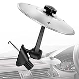 Z-stralink Car Cymbal, Car Drum Cymbal Air Vent, Mini Crash Drum Set Accessory Suitable for Most Vehicles (Silver)