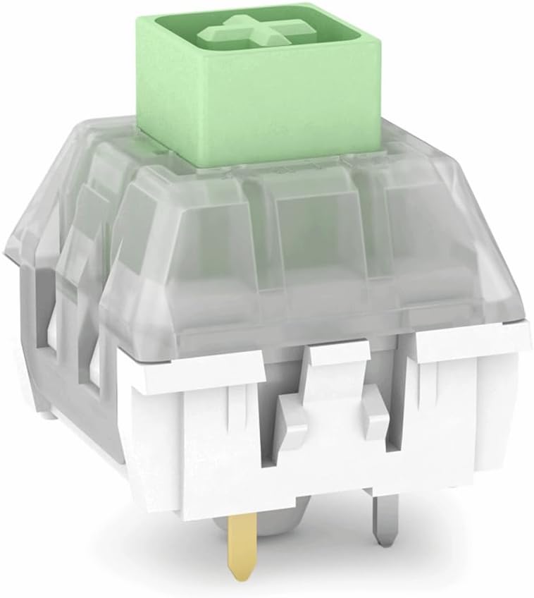 Box Switches for Mechanical Gaming Keyboard DIY, 3pin 50gf Clicky,Compatible for 5pin RGB/SMD hot swappable(Navy and Jade) 108PCS (Jade)